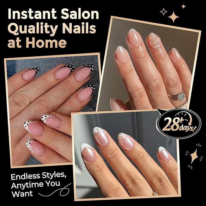 Extra Short Almond Fake Nails, 504pcs Soft Gel Pre-Shaped Acrylic Nail Tips, Half Matte Full Cover Clear Gelly Press on Flase Nail Tips for Extension Nail Manicure Home DIY 12 Sizes