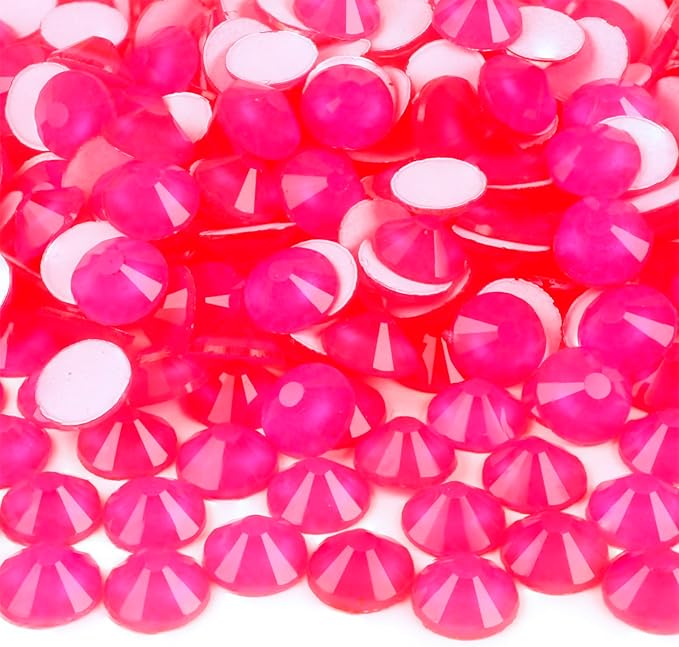 Genie Crystal ss30 Neon Hot Pink Flatback Rhinestones 576 Pcs, 10 Gross 4.8 mm Brilliant Luminous Glass Rhinestone for Tumbler Cup, DIY Crafts, Home Decor, Costumes Dancewear