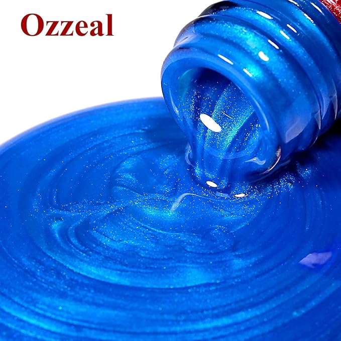 Pearl Gel Nail Polish,Deep Blue Glitter Pearl Gel Nail Polish Sparkle Shimmer Fall Winter Soak off LED UV for Art DIY Manicure 15ML