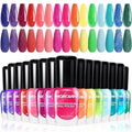 Morovan Nail Polish Set Fingernail: Shimmer Glitter Air Dry 15 Bright Colors 0.27oz Neon Regular Nail Polish Kit Finger Nail Set Gift for Women Spring Summer
