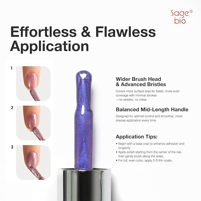 Cat Eye Gel Nail Polish 15ml Amethyst Glow, Magnetic Shimmer Glass Bead Effect, UV LED Soak Off Nail Gel, Ideal for DIY Home Use