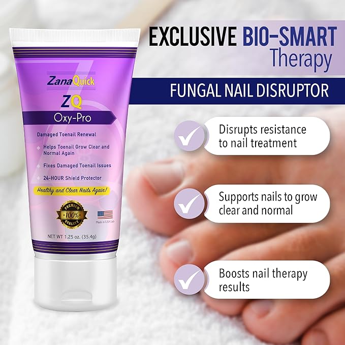 ZanaQuick 2-Step Nail Renewal System - Extra Strength Nail Care Solution & Renewal Drops - Care Kit for Discolored, Brittle Nails