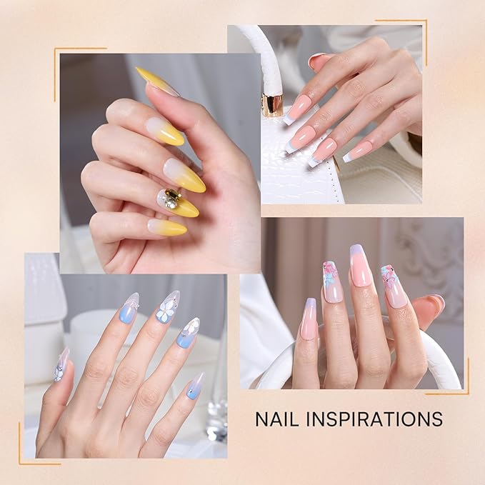 Makartt 5-in-1 Nail Art Gel: ColorPot 3 Colors Gel Nail Polish No Wipe with Nail Stamp for Stamping, French Tips, Ombre Patting, Painting & 3d Micro-Sculpting with Silicone Head for DIY Home Salon Use