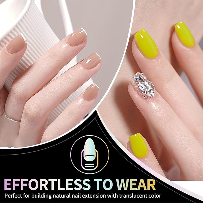 Extra Short Coffin Nail Tips, 240Pcs Double-Sided Matte Soft Acrylic Gel Full Cover Nails, No File Clear Press on Fake Nails for Nail Extension, Manicure, Home DIY, Salon, 15 Sizes