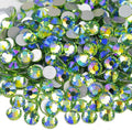 1440 PCS Peridot AB Rhinestones SS20, 5mm Light Green Aurora Borealis Flatback Glass Rhinestone for DIY Crafts, Shoes, Wedding Dreass, Tumbler, Cup, Makeup, Bling Decoration