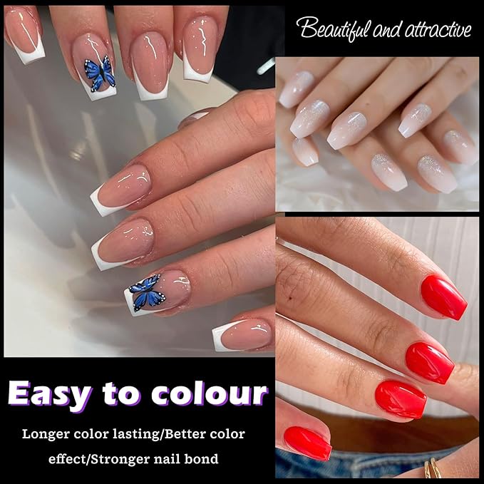 LoveOurHome 750pc Short Coffin Nail Tips Clear Fake Nails Coffin Gel Nail Tips Full Cover Acrylic Nails Clear Press on Nails Short False Nail 15 Size Artificial Fingernail for Gel Nail Extension