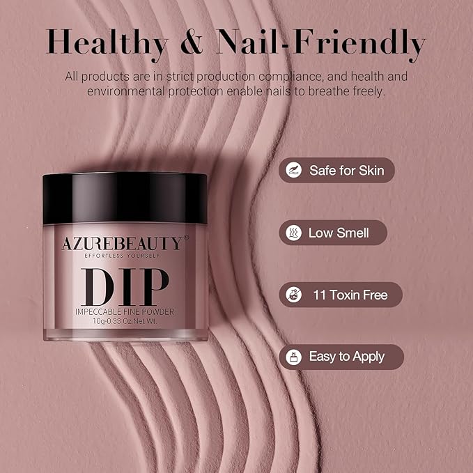 AZUREBEAUTY Fall Dip Powder Nail Kit 20 Colors Glitter Nude Black Grey Winter 31 Pcs Dip Powder Liquid Set with Top/Base Coat Activator for French Nails Art Manicure DIY Salon Women Gift