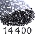 Flatback Rhinestones Bulk, 14400PCS Black Rhinestones for Clothes DIY Decoration Crafts, Black, SS16, 3.8-4.0mm