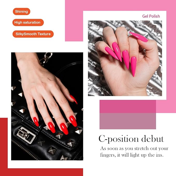 CAMILA ¿ 6pcs 15ml Neon Gel Polish Set Rainbow Red Pink Nude Green Yellow Gel Nail Polish Kit Soak Off Gel Polish Manicure Salon For Women I Set