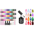 beetles Gel Polish 44 PCS Gel Nail Polish Set & Beetles Nail Blooming Gel 15ml Clear Uv Led Blossom Gel Polish