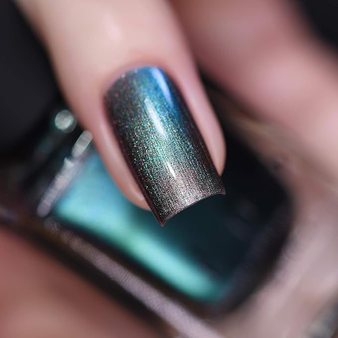 ILNP Stardust - Unique Silver to Teal Ultra Chrome Nail Polish