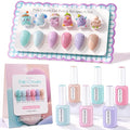 Double Rhythm 6 Pcs Hema Free Gel Polish Set 0.50 OZ Same Color Same Bottle Soak Off Neutral Natural Gel Polish Kit Nail Manicure Salon DIY at Home (Cream Teal Nude Pink Purple -H6-19)