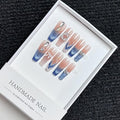 10Pcs(1Pack) Handmade Press On Nails 3D Flower Nails Cute Catoon Cub Nails for Women Party Holiday Daily Wear Size S