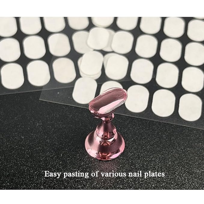 600 Pcs False Tip double sided Adhesive tapes, Pre-cut (13×8mm) Nail Display Strips for Nail Art Display Stand Practice Nail Holder and Nail Color Chart Display Book