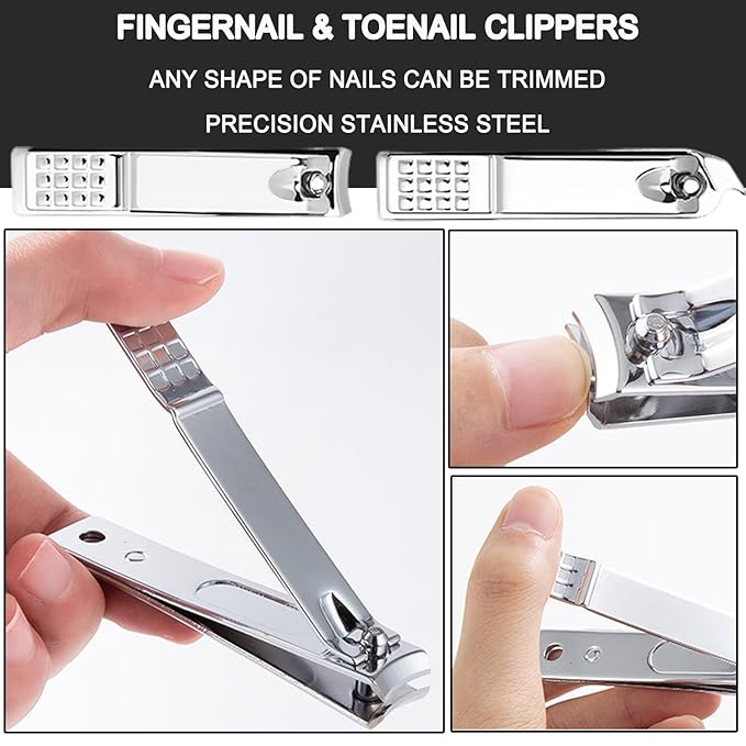 NOVANO Ingrown Toenail Removal Kit,Nail Treatment Foot Tool,Toenail Clippers for Seniors Thick Toenails,Professional Pedicure Tool,Large Toenail Clippers for Thick Nails 11Pcs