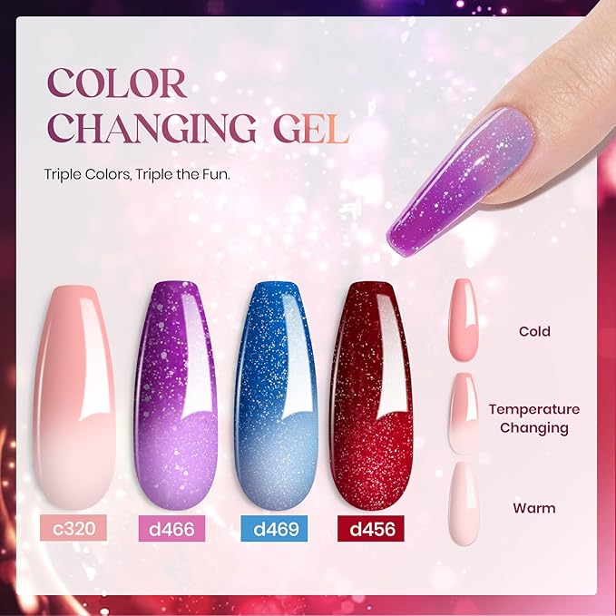 beetles Gel Polish Set 39Pcs Red Burgundy Blue Green Nude Pink Purple Gel Nail Polish with Base Top Coat for Manicure Lovers DIY at Home UV LED Needed Gift for Women Enchanted Jewelry