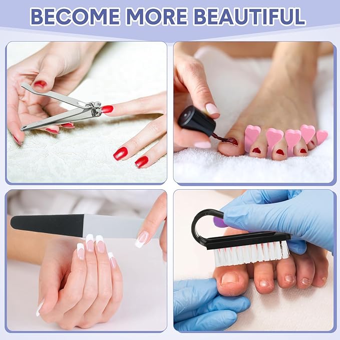Gisafai 27 Pcs Pedicure Kit Professional Pedicure Tools Pedicure Foot Rest Foot Scrubber Dead Skin Remover Non Slip Pedicure Stand Foot Care Kit for Home Salon Care Men Women Foot Callus Remover