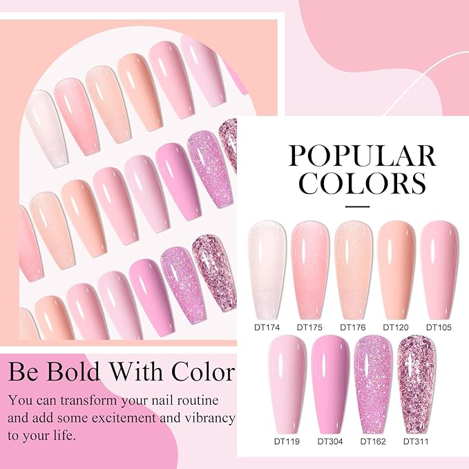 MEET ACROSS 9 Colors Gel Nail Polish + 3PCS Function Gel Nail Polish Kit,Fashion Nail Art Set Design Gifts for Women Manicure Salon (SET3, 12pcs)