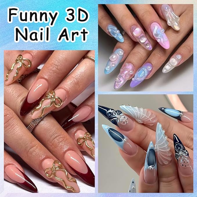 Solid Builder Gel for Nails, 60g Large Capacity Clear Non-Sticky Hand 3D Sculpting Modeling Carving Hard Gel Nail Extension Glue for Manicure Salon UV Home DIY