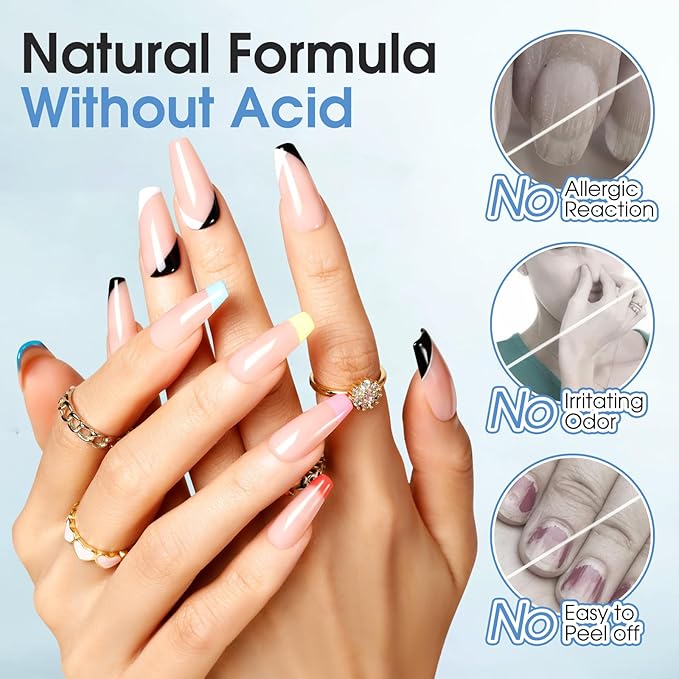 ROSALIND 2pcs 11ml Nail Dehydrator and Primer,Nail Bonding Agent for Gel Polish and Acrylic Nails, Long-Lasting No-Lift Prep for Salon & DIY Manicures