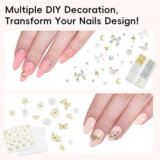 Peacecolor 83Pcs Gel Nail Polish Kit with U V Light and Drill, 56 Colors All Seasons Soak Off Gel Polish Set Cat Eye Gel with Matte/Glossy Glitter Base Top Coat Manicure Nail Kit Gifts for Women Girls