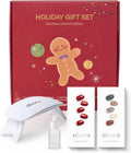 ohora Semi Cured Gel Nail Strips ([2025 Christmas Set] N Red Chrome & N Joy) - Works with Any Lamps, Salon-Quality, Long Lasting, Easy to Apply & Remove