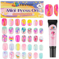 168Pcs Press On Nails Kids, EBANKU Butterfly False Nails for Girl, Almond Glue On Nails with Nail Glue, Fit Perfectly & Natural Stick On Nails in 12 Sizes