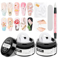 White 3D Molding Gel for Nails Art Non-Stick Hand Solid Builder Gel Hard Nails for Extension Carving Sculpting Beauty Charms for Beignner and Salon DIY
