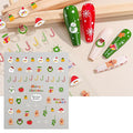 Nail Art Stickers Decals 5D Self-Adhesive,Christmas Snowflake Nail Supplies Accessories for Women Nail Art Design Decoration