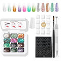 Ombre Nail Polish Set With 12 colors Combination, Soft And Easy To Shoot, Effortlessly Creating Ombre Gel Beautiful Nail Art Effect Essential For Home Nail DIY (c2)