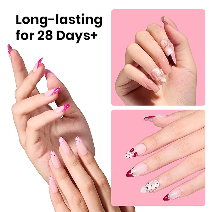 Beetles 20g Tipex Nail Glue Gel, No Wipe & No-Need-to-Hold, Designed for Tipex Instant Apex Nail Tips, Flat-Nail Friendly, DIY & Salon Use, UV/LED Cured