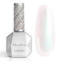 MelodySusie Jelly White Aurora Shimmer Gel Nail Polish, 0.5fl oz Soak Off UV LED Holographic Green Glitter Gel Polish Gift for Women Nail Art Manicure Salon DIY Nail Design Decoration at Home-G2302