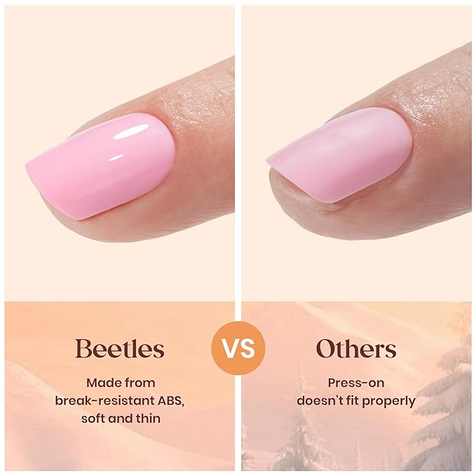 Beetles Press On Nails Kit - Festival Glow | 360Pcs 12 Colors Short Square Press On Nails | 15 Sizes Matte Glossy Glitter With Nail Glue & Nail Tabs Stickers, Fake Nails Kit Art For Women