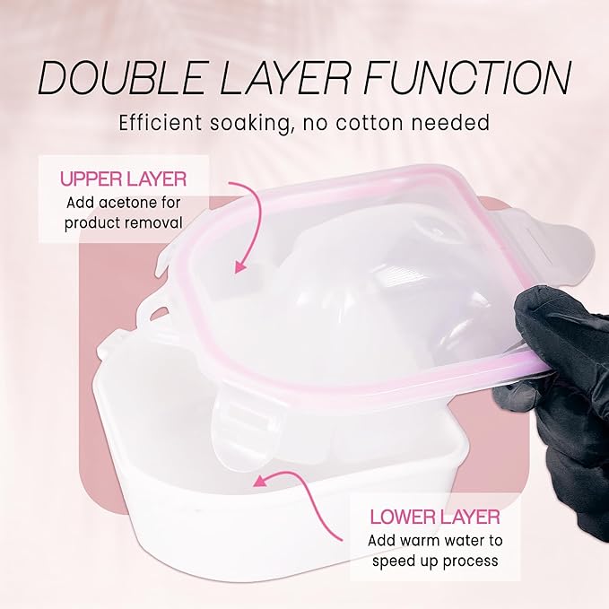 Nail Spa Acetone Resistant Soak Off Warm Water Bowl Manicure Nail Soak Bowl Manicure Treatment Tool