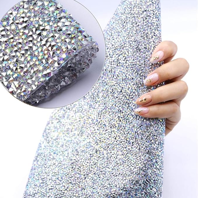 EBANKU Shiny Nail Table Mat, Nail Art Hand Rest Pad for Nail Art Cushion Pillow, Washable Portable Manicure Tool Salon Practice Hand Holder（Silver）