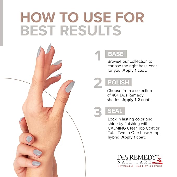 Dr’s Remedy Enriched Nail Polish: Non Toxic, All Natural, and Organic - Doctor Formulated: Strengthens, Restores, Heals, and Protects '24-Free' - HARMONY Haze