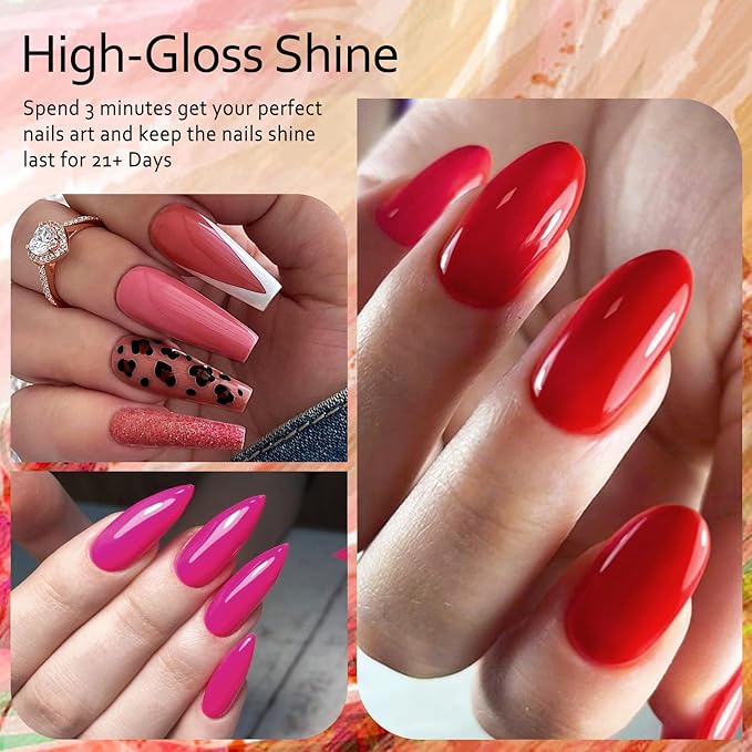 MTSSII Gel Nail Polish Set, 12PCS Brown Grey Red Blue Gel Nail Polish Kit, Soak Off UV/LED Nail Polish Nail Art Design Salon Home Gifts for Women