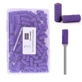 100pcs Nail Drill Bits Small Sanding Bands with 3.1mm Mandrel Bit, 240 Extra Fine Grit Nail File Sanding Bands for Acrylic Nails Gel Removing Shaping Manicures and Pedicure (Purple, 240 Grit)