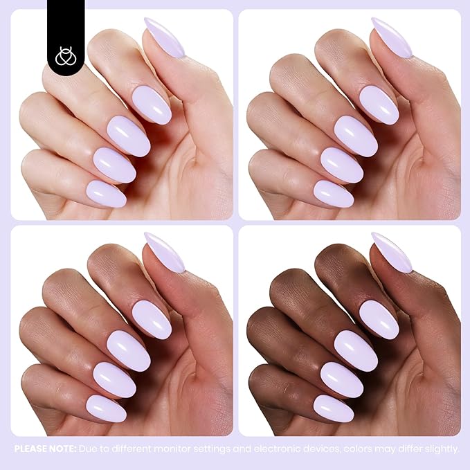Beetles Lilac Purple Gel Polish - 1Pcs 15ml Lavender Violet Mauve Pale purple spring Gel Polish High Gloss UV Led Soak Off Nail Polish Nail Art Manicure Salon Periwinkle Color Nails