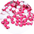 720 Pcs SS30 6mm Flatback Rhinestones for Nails Art Crafts Glitter Round Gems Crystals DIY Clothes Shoes（Dark Rose Red)