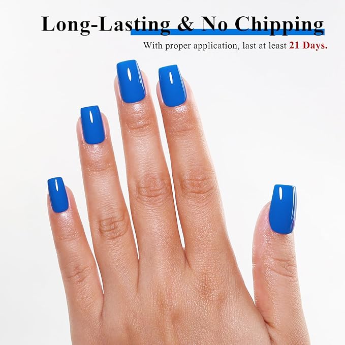 Imtiti Electric Blue Gel Nail Polish, Blue Gel Polish for Nail Art Soak off UV Led Salon DIY at Home Gift for Women
