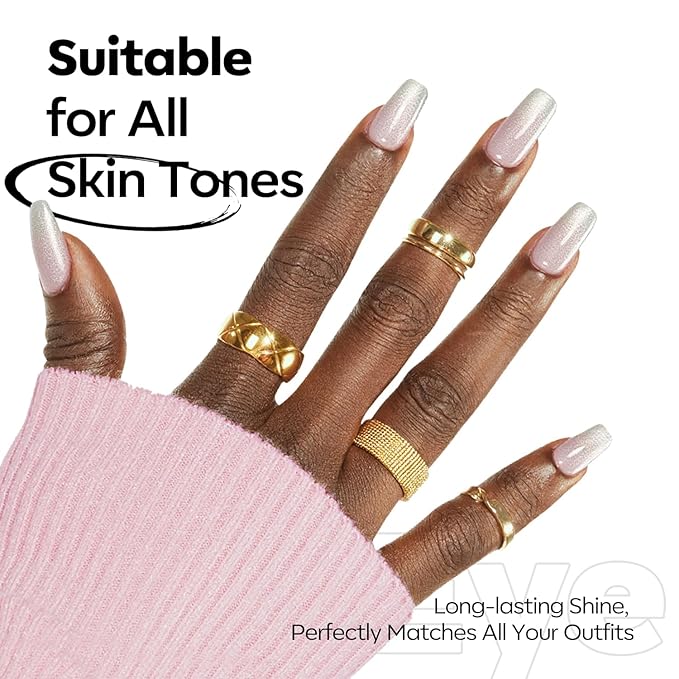 modelones Silver Cat Eye Gel Nail Polish Glitter White Cat Eye Gel Polish Clear 9D Holographic High Density Crystal Nail Polish with Magnet Soak Off U V Shimmer Polish valentine Nail 15ML