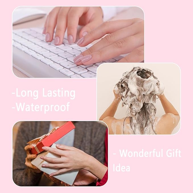 Allstarry 288pcs (12 Sheets) Nail Adhesive Tabs - Large Size, Waterproof, Breathable, Double-Sided, Super Sticky, Transparent, Flexible for Manicure