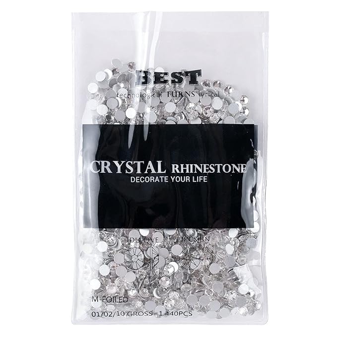 4320 Pieces Rhinestones for Christmas Decoration Flatback Glass Crystal Red Clear Green Rhinestone for X-mas Crafts DIY Nails Makeup Face Clothes Shoes(SS20,4.8-5.0MM)