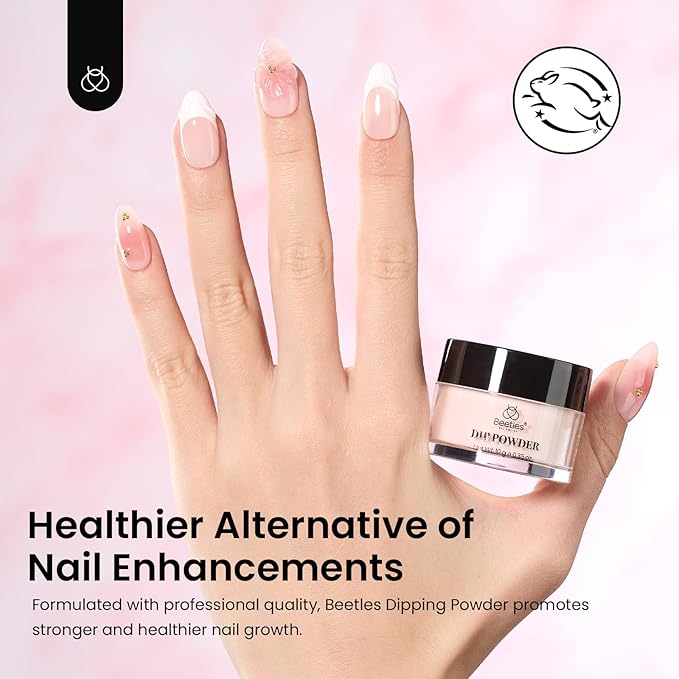 Beetles Pink Nude Dip Powder Nail Kit, 20 Colors Neutral Jelly Pink Sheer Glitter White Dip Nails Powder Starter Kit, Jelly Effect French Nail Art Starter Manicure Salon DIY Home Gift for Women