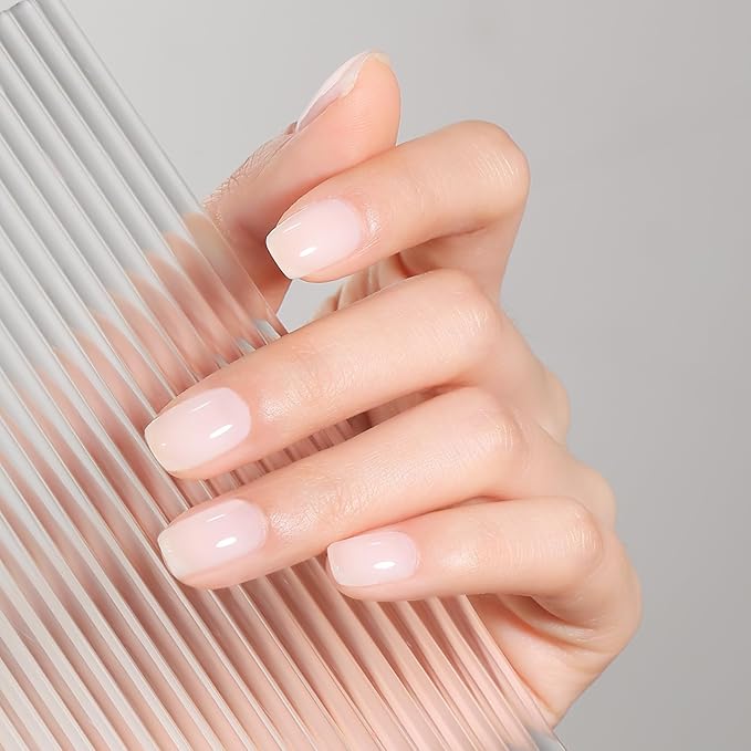 MAYCHAO 15ML Jelly Milky White Gel Nail Polish 1Pc Transparent Creamy White Gel Polish Soak Off UV LED Translucent Nail Polish Nail Art Starter Manicure Salon DIY at Home, 0.5 OZ