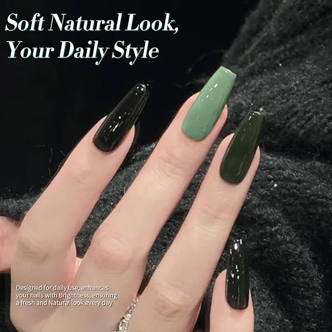 Born Pretty Green Gel Nail Polish,Light Green to Dark Shades Glitter Blue White Gel Polish Rainforest St. Patrick's Day Soak Off U v LED Light Cure for Salon Manicure and Nail Art DIY at Home