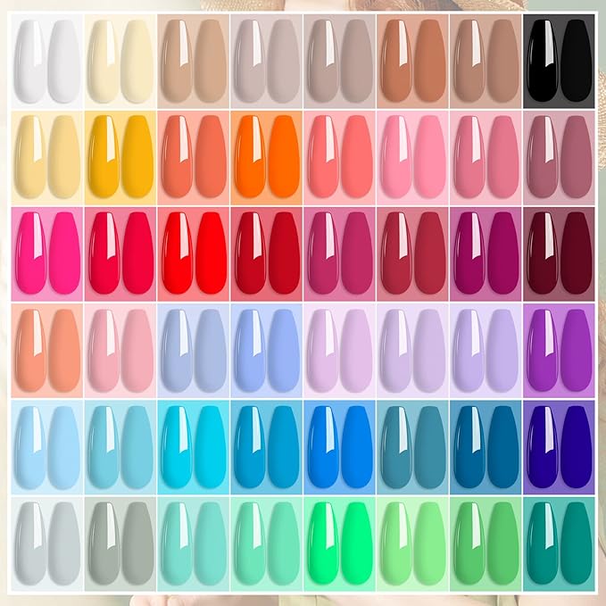 SAVILAND 48 Colors Gel Paint Kit: Solid Nail Art Painting Gel Polish Set with 15pcs Nail Art Brushes for Drawing Painting Home DIY Salon Manicure Supplies Christmas Gift for Women