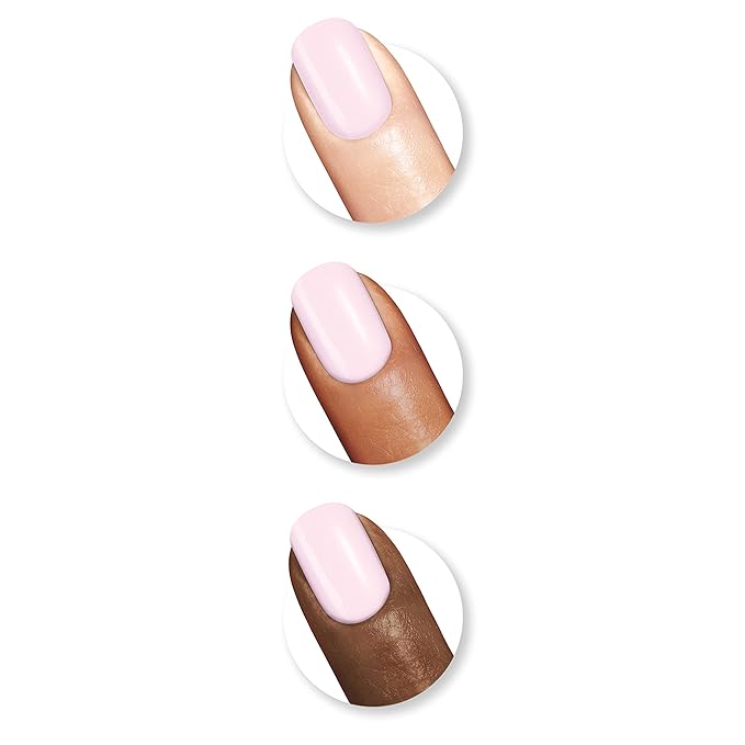 Sally Hansen Miracle Gel Salon Quality Nail Polish | Gel-Like Formula, Two-Step System, No UV Light Needed, Long Lasting | Semi-opaque, glossy | 247 Little Peony | Light Pink Nail Color
