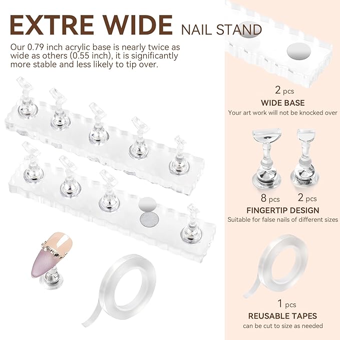 Nail Art Brushes Set with Nail Stand Holder for Press On & Painting Nails,Nail Dotting Tools with Sculpture Pen,Acrylic Nail Brushes for Gel Builder Extensions French Tip,Nail Art Tools Design